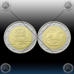 ANDORRA 2 x 2 EURO 2015 (Customs Agreement + Political Rights) UNC